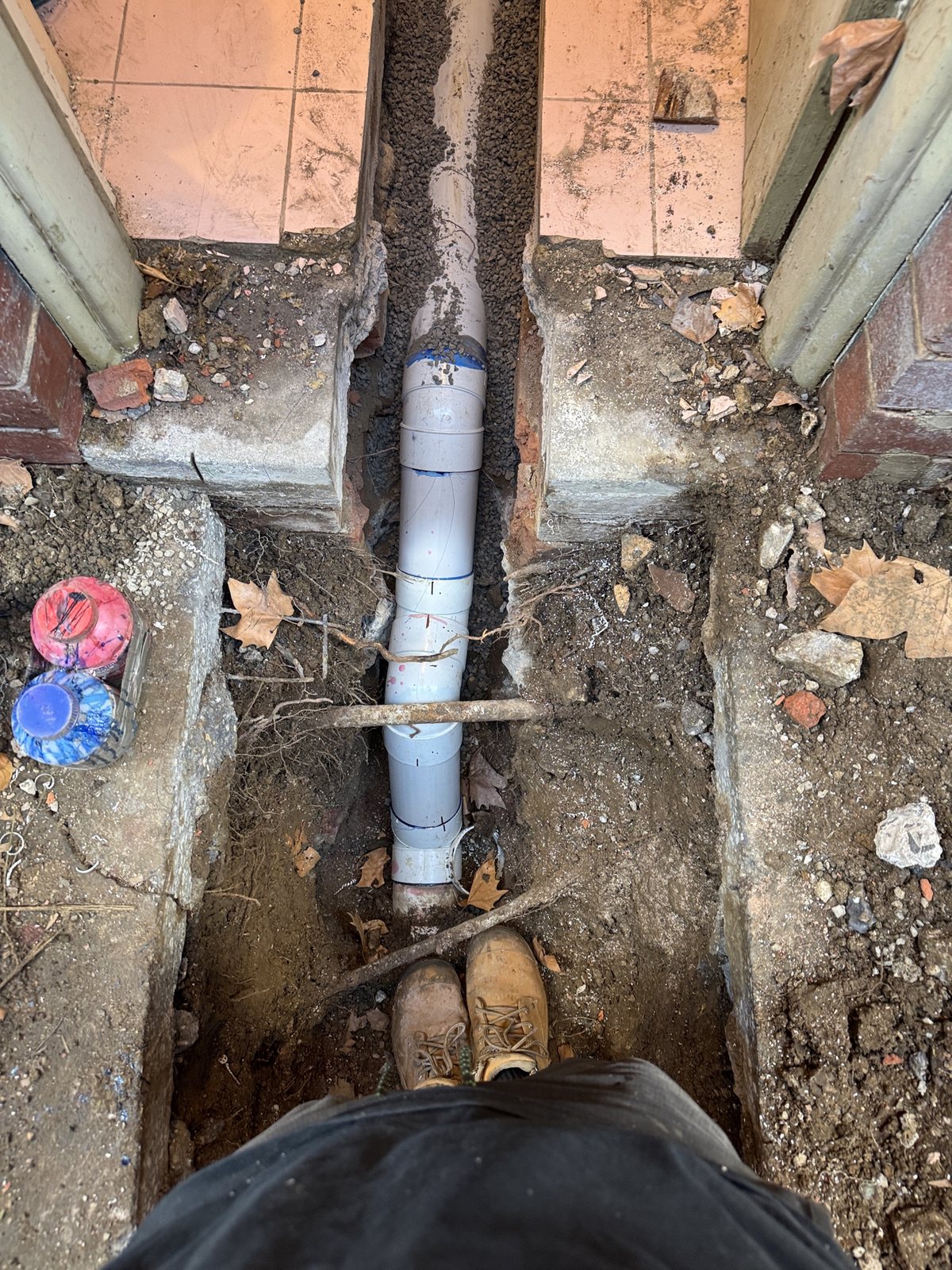 Sewer pipe replacement work by Melbourne Plumbing Co