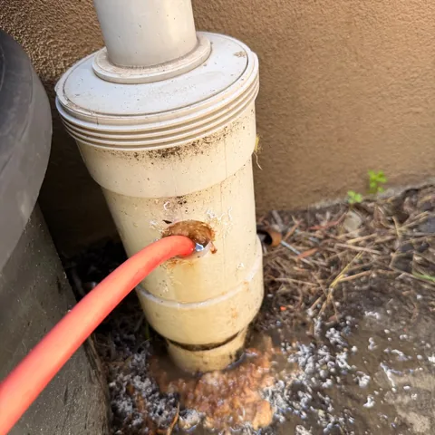 Hydro-jet hose clearing a blocked sewer drain in Avondale Heights